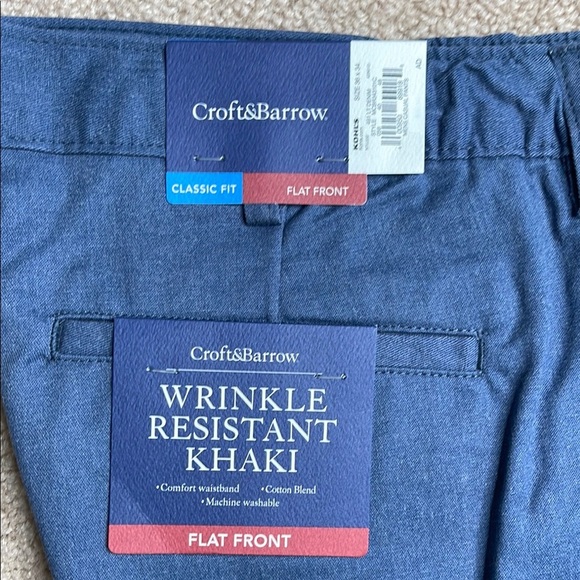 Croft & Barrow Blue Chinos Classic Straight-Leg Design (Size 36x34) - Picture 2 of 4